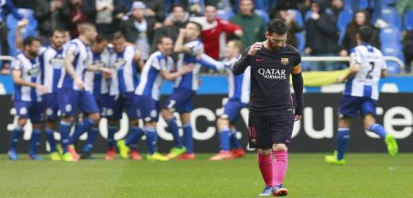 برشلونة يخسر من ديبورتيفو لا كورونيا بنتيجة هدفين لهدف