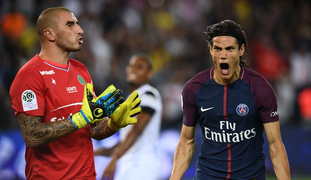 بهدفه في شباك سانت إيتيان.. كافاني يتفوق على جورج وايا