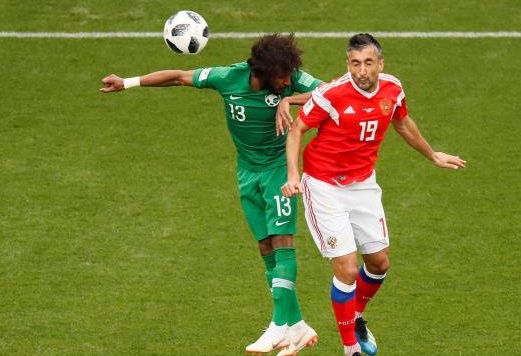 السعودية تخسر بنتيجة ثقيلة امام اصحاب الارض بمونديال روسيا 2018