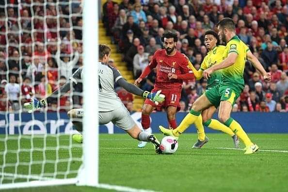 ليفربول يبدأ بقوة في الدوري الانجليزي ويفوز برباعية على نوريتش سيتي