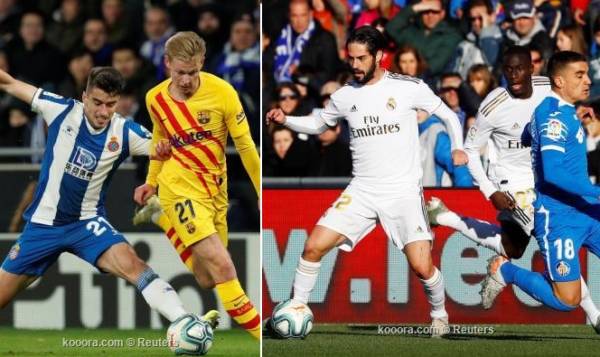 اسبانيول يحرم برشلونة من نقطتين .. وريال مدريد يعود للإنتصارات من بوابة خيتافي