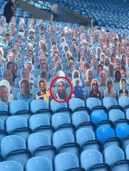 ظهور صورة لاسامة بن لادن على مدرجات احد الملاعب ! فما القصة ؟