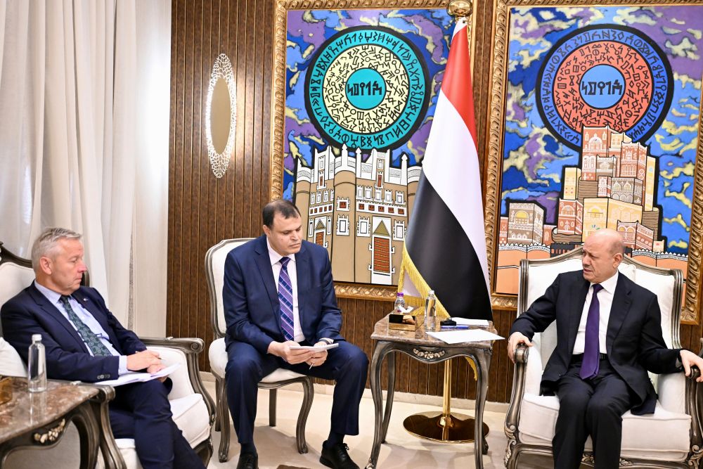 رئيس مجلس القيادة الرئاسي يبحث مع وفد البرلمان الأوروبي التدخلات الإيرانية وتصعيد الحوثيين