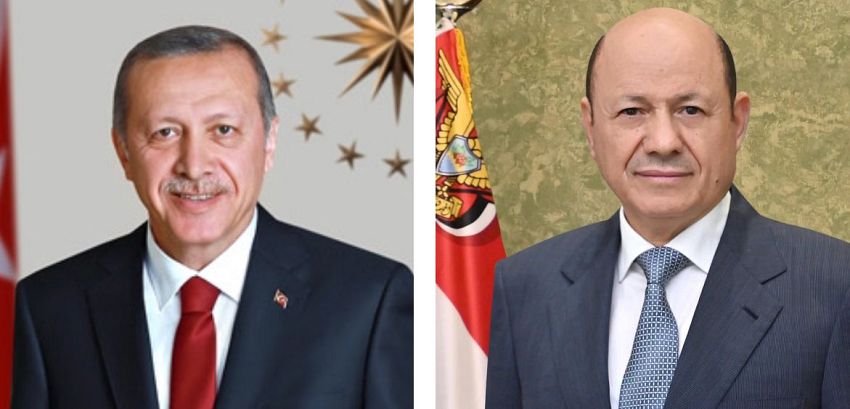 العليمي يشيد بالمواقف التركية الداعمة لليمن في برقية تهنئة لأردوغان